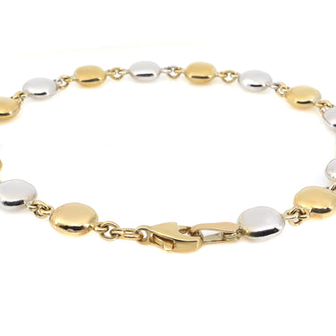 9K Yellow and White Cushion Shape Gold Bracelet  | Gold Bracelet Melbourne | Gold Bracelet Australia | H&H Jewellery
