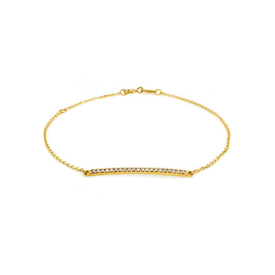 9K Gold Cubic Zirconia Bar Bracelet - 20731120 - H&H Jewellery Pty Ltd