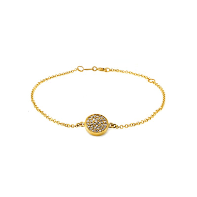 9K Gold Cubic Zirconia Disc Bracelet - 20731212 - H&H Jewellery Pty Ltd