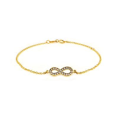 9K Gold Cubic Zirconia Infinity Bracelet - 20731076 - H&H Jewellery Pty Ltd