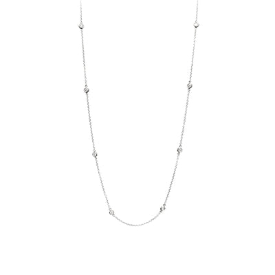 18K White Gold Tdw. 0.57ct Diamond Chain Necklace - 20730574 - H&H Jewellery Pty Ltd