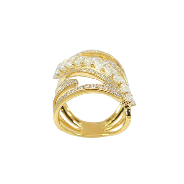18K Yellow Gold Tdw. 4.05ct Diamond Ring - 20734145 - H&H Jewellery Pty Ltd