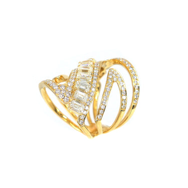 18K Yellow Gold Tdw. 4.05ct Diamond Ring - 20734145 - H&H Jewellery Pty Ltd