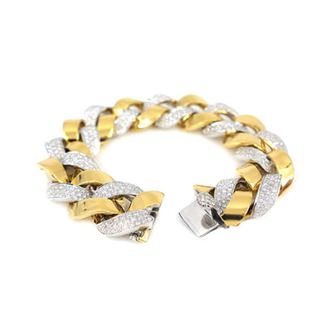 18K Yellow and White Gold Tdw 7.20ct Bracelet | Gold and Diamond Tennis Bracelet Melbourne | Gold and Diamond Tennis Bracelet Australia | H&H Jewellery