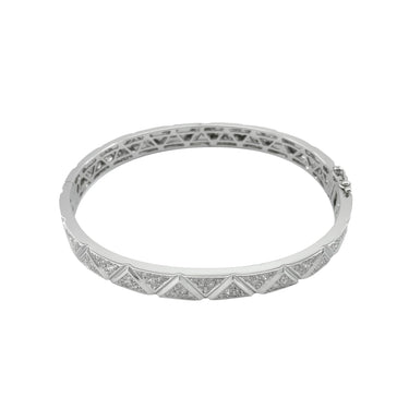 18K White Gold Tdw. 1.56ct Diamond Bangle | Diamond Tennis Bracelet Melbourne | Diamond Tennis Bracelet Australia | H&H Jewellery