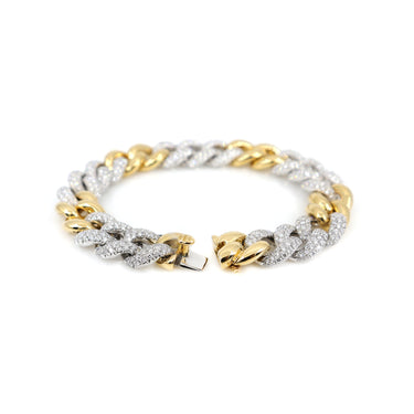 18K Yellow and White Gold Tdw 6.70ct Bracelet | Gold and Diamond Tennis Bracelet Melbourne | Gold and Diamond Tennis Bracelet Australia | H&H Jewellery