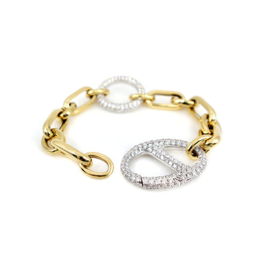 18K Yellow and White Gold Tdw 6.55ct Bracelet  | Gold and Diamond Tennis Bracelet Melbourne | Gold and Diamond Tennis Bracelet Australia | H&H Jewellery