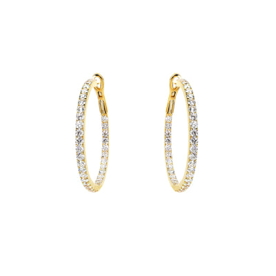 18K Yellow Gold Tdw. 3.80ct Diamond Earrings - 20734183 - H&H Jewellery Pty Ltd