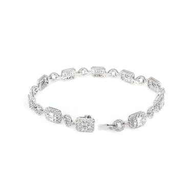 18K White Gold Tdw. 4.32ct Diamond Tennis Bracelet | Gold and Diamond Tennis Bracelet Melbourne | Gold and Diamond Tennis Bracelet Australia | H&H Jewellery