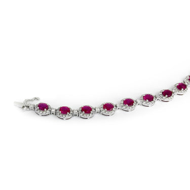 18K White Gold 6.41ct Ruby and Diamond Bracelet - 20640088 - H&H Jewellery Pty Ltd