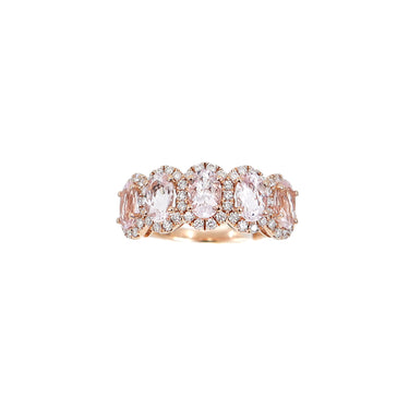 18K Rose Gold 1.92ct Morganite and Diamond Ring - 20733117 - H&H Jewellery Pty Ltd