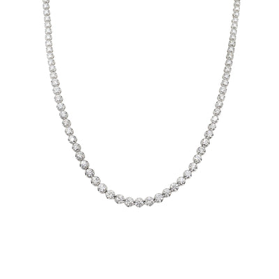18K White Gold Tdw. 6.10ct Diamond Tennis Necklace - 20732905 - H&H Jewellery Pty Ltd