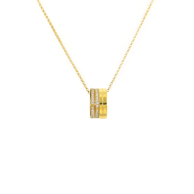 18K Yellow Gold Tdw. 0.28ct Diamond Necklace - 20733186 - H&H Jewellery Pty Ltd