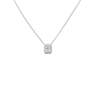 18K White Gold 0.07ct Diamond Necklace - 20733124 - H&H Jewellery Pty Ltd