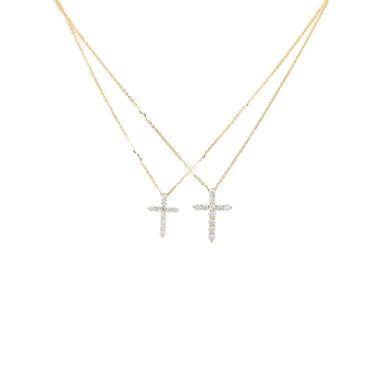 18K Gold Tdw. 0.24ct Diamond Cross Necklace - 20733391 - H&H Jewellery Pty Ltd
