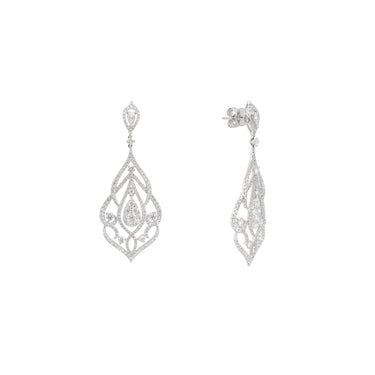 18K White Gold Tdw. 1.50ct Diamond Earring - 20735999