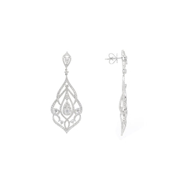 18K White Gold Tdw. 1.50ct Diamond Earring - 20735999