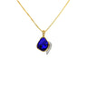 18K Yellow Gold Solid Black Opal and Diamond Pendant | Opal Jewellery Australia | Opal Engagement Rings | Opal Engagement Rings Melbourne | Opal Engagement Rings Australia | H&H Jewellery
