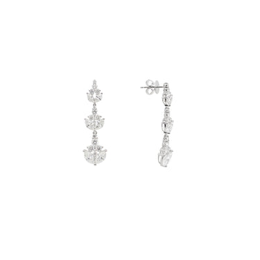 18K White Gold Tdw. 4.50ct Diamond Earring - 20735999