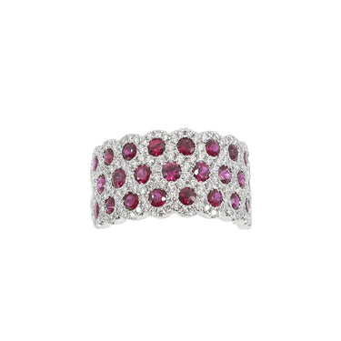 18K White Gold 1.68ct Ruby and Diamond Ring -20636425