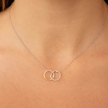 9K White and Yello Gold Tdw. 0.10ct Diamond Pendant - 20705015 - H&H Jewellery Pty Ltd