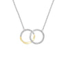 9K White and Yello Gold Tdw. 0.10ct Diamond Pendant - 20705015 - H&H Jewellery Pty Ltd