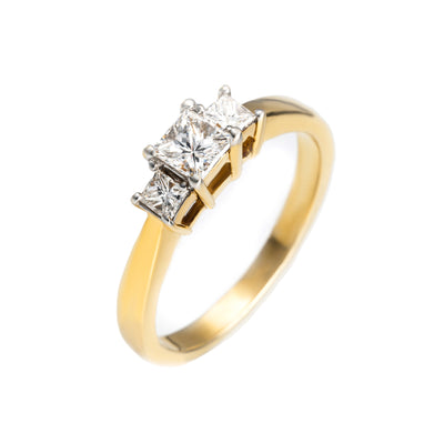 18K Yellow Gold Tdw 0.8CT Diamond Engagement Triolgy Ring | Diamond Rings Melbourne | Engagement Rings Melbourne | Wedding Rings Melbourne | H&H Jewellery