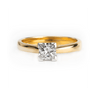 18K Yellow and White Gold 0.50ct Solitaire Diamond Engagement Ring | Diamond Rings Melbourne | Engagement Rings Melbourne | Wedding Rings Melbourne | H&H Jewellery