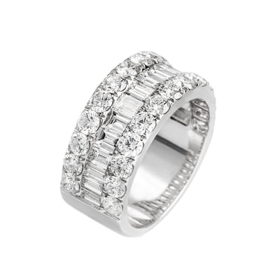 18K White Gold Tdw. 4.09ct Diamond Ring - 20686680 - H&H Jewellery Pty Ltd