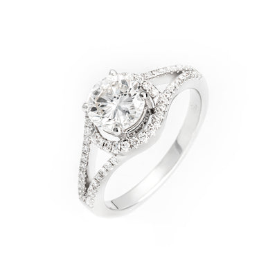 18K White Gold Tdw. 1.85CT Diamond Engagement Ring | White Gold Diamond Rings Melbourne | White Gold Diamond Engagement Rings Melbourne | White Gold Diamond Wedding Rings Melbourne | H&H Jewellery
