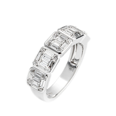 18K White Gold Tdw. 1.03ct Diamond Ring - 20639433 - H&H Jewellery Pty Ltd