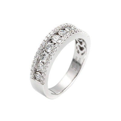 18K White Gold Tdw. 0.95ct Diamond Ring - 20693480 - H&H Jewellery Pty Ltd