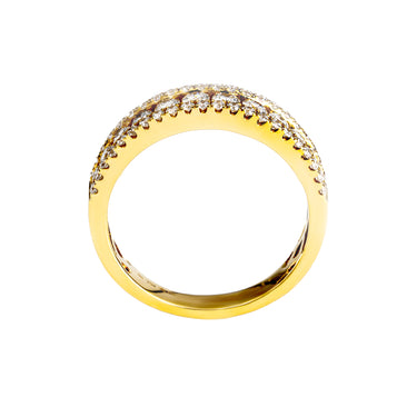 18K Yellow Gold Tdw. 0.80ct Diamond Ring - 20686659 - H&H Jewellery Pty Ltd