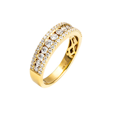 18K Yellow Gold Tdw. 0.80ct Diamond Ring - 20686659 - H&H Jewellery Pty Ltd