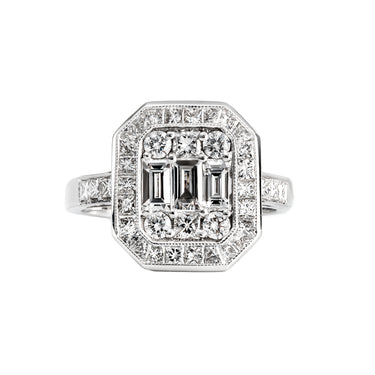 18K White Gold Tdw. 1.81ct Diamond Ring - 20683115 - H&H Jewellery Pty Ltd