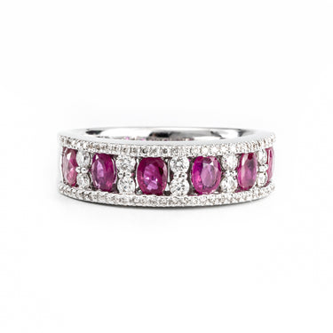 18K White Gold 1.02ct Ruby and Diamond Ring - 20633288 - H&H Jewellery Pty Ltd