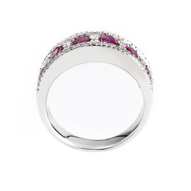 18K White Gold 1.02ct Ruby and Diamond Ring - 20633288 - H&H Jewellery Pty Ltd