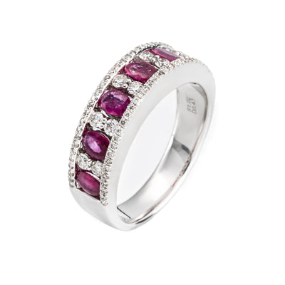 18K White Gold 1.02ct Ruby and Diamond Ring - 20633288 - H&H Jewellery Pty Ltd