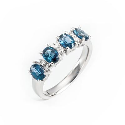 18K White Gold 1.61ct Sapphire and Diamond Ring - 20686871 - H&H Jewellery Pty Ltd
