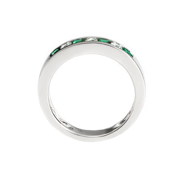 18K White Gold 0.30ct Emerald and Diamond Ring | Emerald Engagement Rings Melbourne | Emerald Engagement Rings Australia | H&H Jewellery