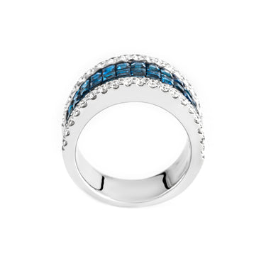 18K White Gold 3.85ct Sapphire and Diamond Ring - 20683061 - H&H Jewellery Pty Ltd