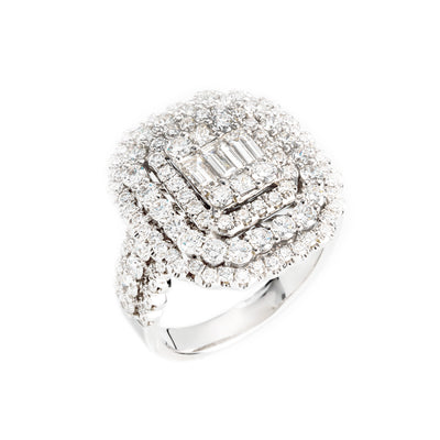 18K White Gold Tdw. 2.66ct Diamond Ring - 20692971 - H&H Jewellery Pty Ltd