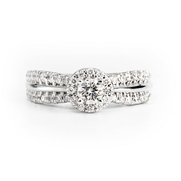 14K White Gold Tdw 1.00ct Diamond Engagement Ring  | White Gold Diamond Rings Melbourne | White Gold Diamond Engagement Rings Melbourne | White Gold Diamond Wedding Rings Melbourne | H&H Jewellery