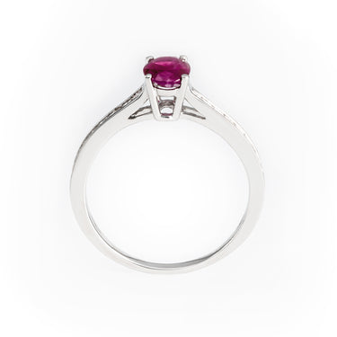 18K White Gold 0.92ct Ruby and Diamond Engagement Ring | Amethyst Engagement Rings Melbourne | Engagement Rings Melbourne | Wedding Rings Melbourne | H&H Jewellery