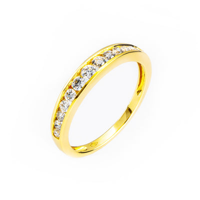 18K Yellow Gold Tdw. 0.45ct Diamond Ring - 20690441 - H&H Jewellery Pty Ltd