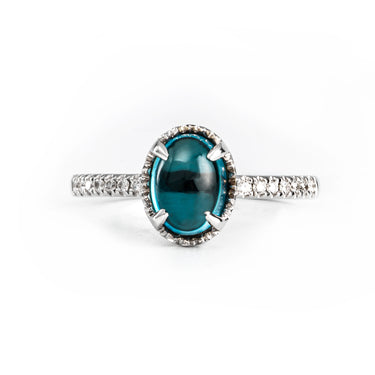 18K White Gold 1.82ct London Blue Topaz and Diamond Ring - 20694104 - H&H Jewellery Pty Ltd