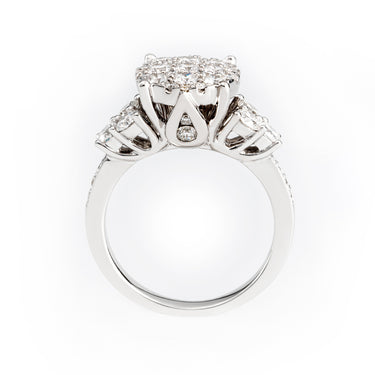 18K White Gold Tdw. 1.67ct Diamond Ring | Diamond Engagement Rings Melbourne | Diamond Wedding Rings Melbourne | H&H Jewellery 