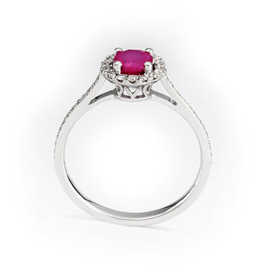 18K White Gold 0.74ct Ruby and Diamond Engagement Ring | Amethyst Engagement Rings Melbourne | Engagement Rings Melbourne | Wedding Rings Melbourne | H&H Jewellery