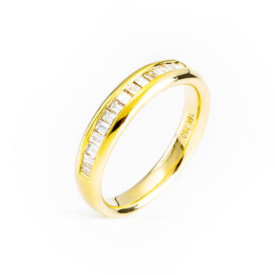 18K Yellow Gold Tdw. 0.39ct Diamond Band Ring - 20552862 - H&H Jewellery Pty Ltd