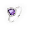 18K White Gold 1.30CT Amethyst and Diamond Engagement Ring | Amethyst Engagement Rings Melbourne | Engagement Rings Melbourne | Wedding Rings Melbourne | H&H Jewellery